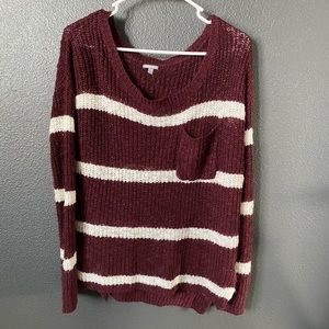 Striped chunky knit sweater